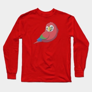 Cute fluffy red and green macaw Long Sleeve T-Shirt